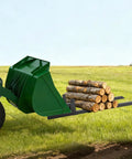 Beefy Clamp On Pallet Forks 60 Inch Long 2000 Lb Capacity For Tractors Loader Buckets And Skid Steers Adjustable Stabilizer Bar in use