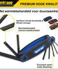 Foldable 25 Piece Hex Key Set With SAE Metric Torx 270 Degree Swivel For DIY, highlighting heat-treated chrome vanadium steel design