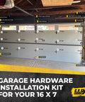 All In One Garage Door Parts Installation Kit For 16 By 7 Foot Overhead Doors Including Rollers Hinges Brackets Drums
