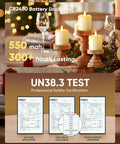 Six Pack Remote Timer Flameless Candles 2x2 LED Votive Lights Battery Operated with safety certification documents