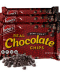 Vegan Semi Sweet Real Chocolate Chips For Baking Three 9 Oz Bags Gluten Free Dairy Free Kosher Parve Low Calorie Chips