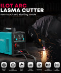 Dual Voltage Pilot Arc Plasma Cutter For Home Workshop Garage Ready 110 And 220 Volt Inverter IGBT Technology With LED Display