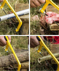 6 Inch Mini Hacksaw And Miter Block Set With Bi-Metal Blade Extra Fine Cut used on pipe, bone, wood, and bamboo.