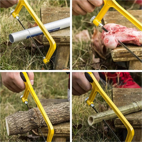 6 Inch Mini Hacksaw And Miter Block Set With Bi-Metal Blade Extra Fine Cut used on pipe, bone, wood, and bamboo.