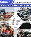 Sick Quality 304 Stainless Steel M6 M8 M10 M12 Metric Thread Zerk Grease Fittings Hydraulic Nipple 59 Pcs Kit With 45 And 90 Deg Angles Wrench Caps For Grease Gun Maintenance For Car Repairs Easy To Install On Any Vehicle Today. 45 and 90 degree stainless fittings for farm, industrial, automotive, and home maintenance