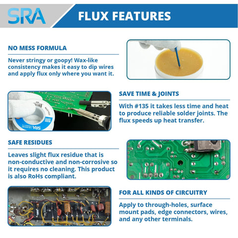 Rosin Paste Solder Flux For Electronics No Clean Formula Lead And Lead Free Solder On Circuit Boards And Copper Wire