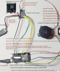 2804 Hollow Shaft Outrunner Dope Brushless DC Motor With AS5600 Encoder Kit wiring setup for gimbals and drones.