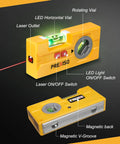 2-In-1 Line Laser Level With Light And Rotatable Magnetic Pocket Level Handy Mini Torpedo For 30-Foot Laser Lines Pro-Grade