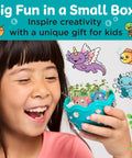 Child holding Mini Axolotl Terrarium STEM Kit for Kids A Hands On Garden Experience With Egg Shaped Tank Plant Chia Seeds And Cute Axolotl Toys