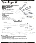 Instructional diagram for Chrome Seam Ripper Woodturning Project Kit Starter Pack Four Pack With Hardware And Bushing Set For Lathe Turning