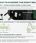 How to choose the right Heavy Duty Deck Belt Replacement For John Deere 42 Inch Mower Half Width By 104 Long fits D110 L110 D105 E100