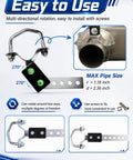 Beefy Heavy Duty Universal Exhaust Hanger Kit with easy-install screws and heat-resistant pads for 1-2.36 inch pipes.