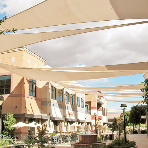 Sun Shade Sail Triangle Canopy For Patio And Backyard 22 Foot By 22 Foot By 22 Foot Equilateral Shade Cover UV Block Breathable 180GSM HDPE
