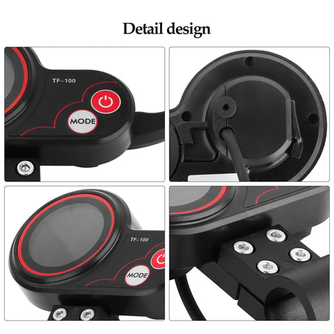 Must Have Thumb Throttle With TF100 Display Panel For 48V Electric Scooter Controllers, Waterproof ABS Readout Panel Shows Speed Gear And Power, Easy Install For KUGOO M4 And Similar Electric Scooters