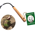 Garden Hook Weed Puller And Hand Cultivator Tool For Weeding, Tilling, Edging, And More, with steel head and wooden handle