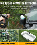 Cordless Pressure Washer 320 PSI Up To 435 PSI 0.67 GPM Ultra Lightweight Power Cleaner used on car window