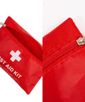 Red 12 Pack Empty First Aid Pouches for Travel and Outdoor Use Grab And Go Medical Bags Waterproof Zipper Pouches Built For Emergency Kits 4.3 By 6.3 Inches