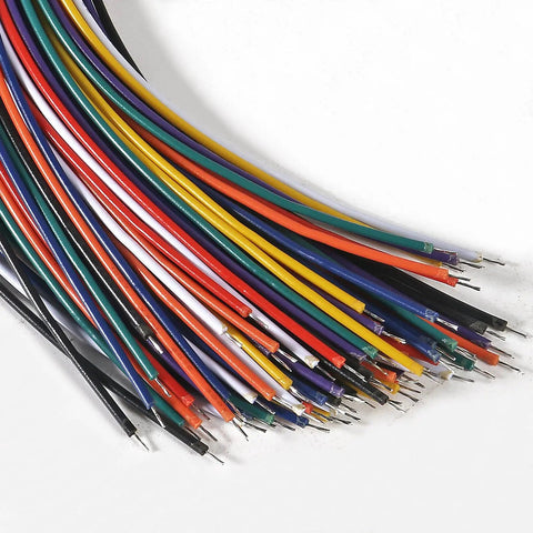 Close-up of colorful 200mm wire cables from 10 Pair JST XH Connector Kit 2.54mm Pitch 8 Pin Header Male And Female Plugs