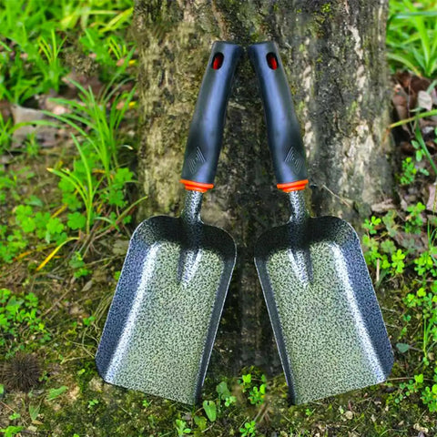 Two Lightweight Fireplace Shovel 12.6 Inch Ash Shovel For Fire Pit And Backyard Heat Resistant Carbon Steel Tools in grass