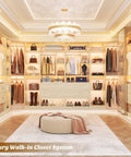 Rock Solid Corner Closet System With 3 Sets and 87 Inch Frame Offers Gobs of Storage via 4 Large Wooden Drawers 4 Hanging Rods Plus over 20 Shelves with luxury design.