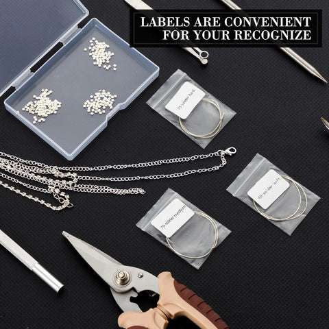 Silver Jewelry Solder Chips And Wires Kit 330 Pieces Of Fine Silver Precut Solder Chips 2x2 Mm And 3 Soft Medium Hard Silver Solder Wires For Slick Easy Jewelry Making Repairs And Restoration, labeled packets, scissors