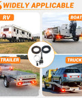22 Ft 4 Pin 5 Wire Trailer Wiring Harness Kit No Splicing Color Coded Copper Wires 4 Way Flat Trailer Connector for RVs and Boats