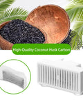 Six Pack T Shaped Cat Water Fountain Filters Refill with coconut husk carbon, compatible with Mini Vortex and Swan Pet Drinking Fountains.