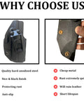 One Quarter Inch Black Chicago Screw Set Of Sixteen With Corrosion Resistant Build And Precision Threads Hella Durable Tooling Kit For Custom Leather Crafts Kydex Holsters And Tactical Gear Mods on holster.