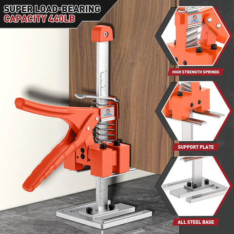 Heavy Duty 2 Pack Furniture Lifter Arms, Labor Saving Arm Jack For Moving Couches And Appliances, 440lb capacity, steel support plate.