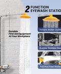 Stainless Steel Emergency Eye Wash Station With Integrated Shower Kit All In One Eyewash And Shower System For Jobsite First Aid