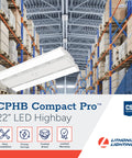 Compact Pro LED High Bay Light Ultra Bright 24,000 Lumens 5000K Daylight Dimmable 120-277V Heavy Duty Industrial Shop Fixture