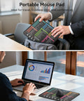 Excel Cheat Sheet Desk Pad And Mouse Pad For Word, PowerPoint, And Windows Shortcuts, Non Slip Waterproof Office Desk Mat, 11.6 By 9.8 Inches