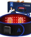 Cordless Heating Pad Belt Massager For Lower Back Relief On The Go With Near Infrared Heat And Red Light Therapy, gift packaging.