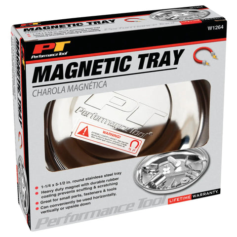 Round Magnetic Parts Tray With Heavy Duty Magnet Stainless Steel Workbench Organizer box