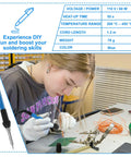 Beginner SMD Soldering Practice Kit With 4 PCB Training Boards Blue Red Green and Small Blue 60W Iron 2 Battery Boxes Full Components
