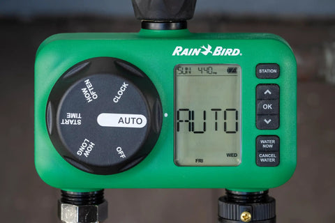 Electronic Digital Hose End Timer Battery Powered Three Quarter Inch Hose Thread Heavy Duty Brass Inlet Dual Outlets