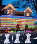Two Color Changing Curtain Lights 600 LED 20ft By 10ft Waterproof Connectable With Timer Remote for house decoration