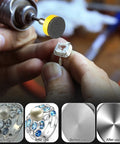 Using 372 Piece 1 Inch Sanding Disc Set With Hook And Loop Backing Drill And Rotary Tool Polishing Kit for jewelry polishing
