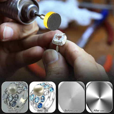 Using 372 Piece 1 Inch Sanding Disc Set With Hook And Loop Backing Drill And Rotary Tool Polishing Kit for jewelry polishing