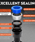 Top Notch 226Pcs Push Connect Air Fittings Kit With Nickel Plated Brass NPT And Metric Cross Adapters For Universal Pneumatic Tool Hookup In The Garage Or Shop exploded seal design