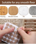 48 Pack Half Inch Brown Self Adhesive Felt Pads For Chair Legs Cabinet Doors Heavy Duty Round Furniture Protectors on protective paper.