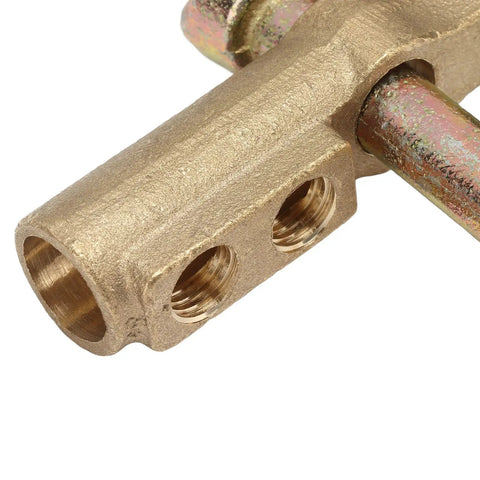 Close-up detail of Heavy Duty Welding Ground Clamp With 800 Amp Brass Iron Build, showing dual connection points.