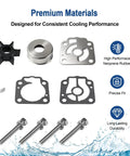 Water Pump Impeller Repair Kit 3T5 87322 3 components for Nissan Tohatsu 40 50 HP TLDI 4 Stroke boat motor on display