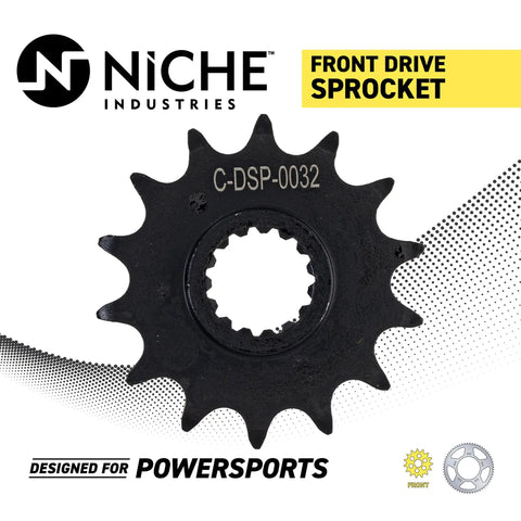 KTM Drive Sprocket And Chain Combo 14T Front Sprocket Black For Rugged Dirt Bike Performance