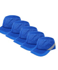 Five Baseball Bump Cap Hard Hat Helmet Five Pack in Royal Blue with Reflective Strip, Mesh Material, Lightweight Design