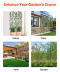 Heavy Duty Rustproof Metal Garden Trellis Set 4 Pack 87 By 20 Inches Climbing Plant Support in various outdoor settings
