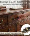 Hand pulling Two Pack Bronze Heavy Duty Cabinet Pulls 6 Inch Center To Center Ornate Floral Dope Vintage Vibe Dresser Drawer Handles