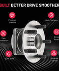 Side view of Two Pack Rear Wheel Bearing And Hub Assembly For Toyota Celica 2000 2005, Corolla 2003 2008, Matrix 2003 2008 And Pontiac Vibe 2003 2008 With Five Lug Front Wheel Drive Non ABS, showcasing five-lug pattern and premium material.