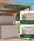 45 Gallon Outdoor Storage Deck Box Weatherproof Resin Chest For Patio Furniture Cushions Gardening Tools And Pool Supplies