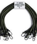 Heavy Duty 40 Inch Bungee Cords With Hooks For Luggage Camping And Outdoor Use 10 Pack Elastic Straps displayed coiled with hooks